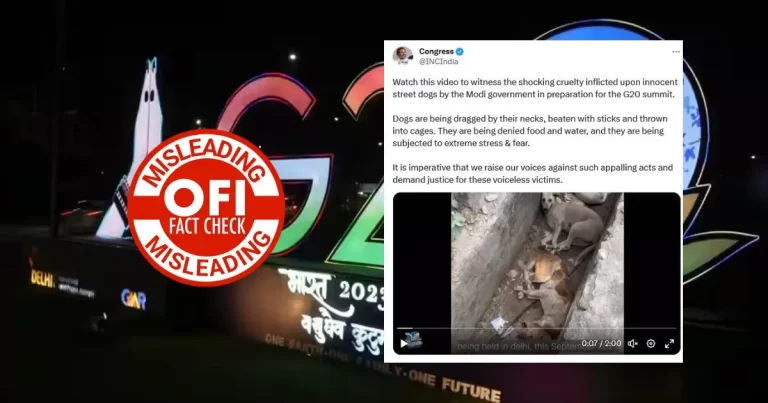 G20 સમિટની તૈયારીઓમાં GOI પર પશુ ક્રૂરતાનો આરોપ લગાવવા કોંગ્રેસ ભ્રામક અને જૂના વીડિયોનો ઉપયોગ કરે છે